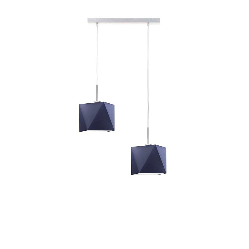 Lampe Suspendue design KOBE 2xE27 - acier / bleu marine