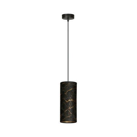 Lampe Suspendue design KARLI 1 BL MARBEL NOIR E27 - noir