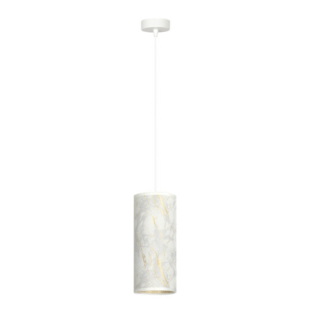 Lampe Suspendue design KARLI 1 WH MARBEL BLANC E27 - blanc
