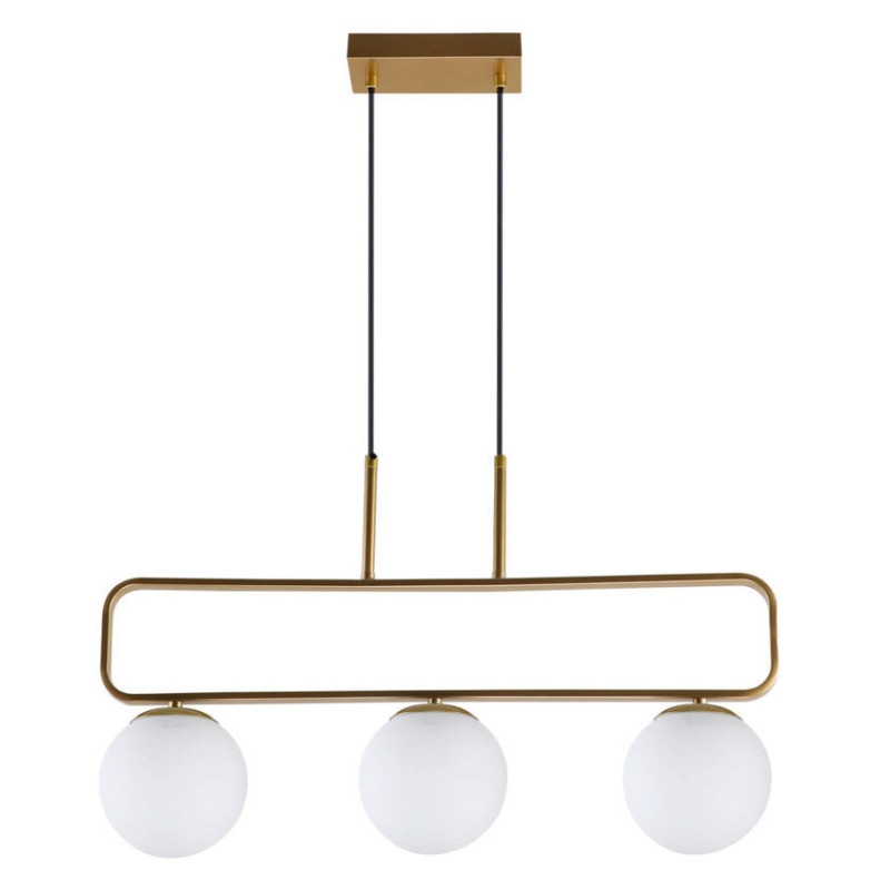 Suspension luminaire JOVE 3xG9 - laiton / blanc