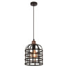 Suspension industrielle Design SOLETO E27 - noir / cuivre