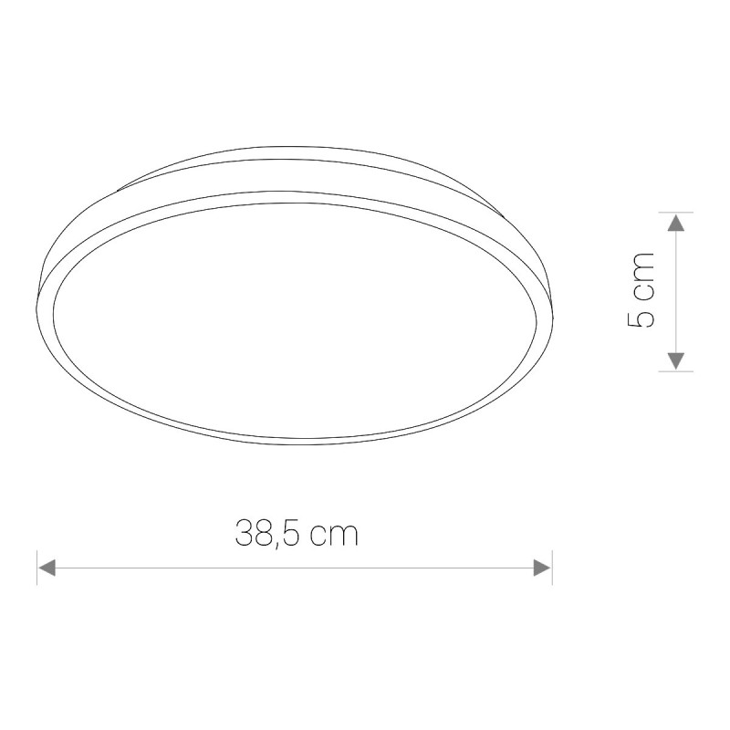 Plafonnier AGNES ROUND LED 22W 3000K IP44 - blanc 