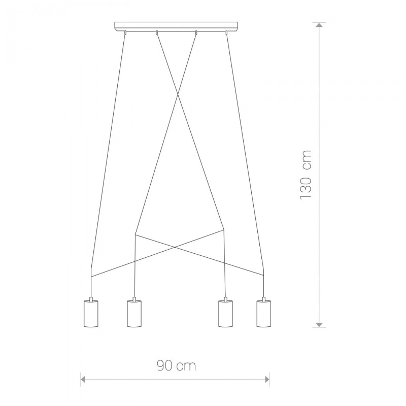 Suspension luminaire Plafonnier bandeau IMBRIA IV GU10 - noir