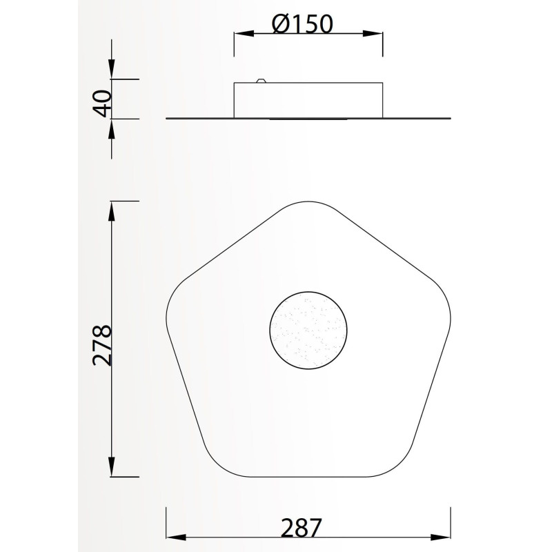 Plafonnier AREA GX53 - blanc 