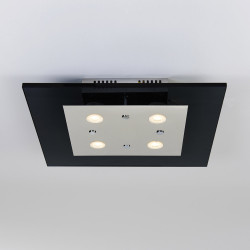 Ottone SMOKY LED 4x5W plafonnier couleur chaude - chrome / noir 