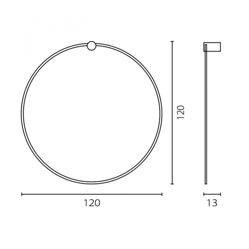 Plafonnier ECHO Koło 120 LED 45W 3000K 