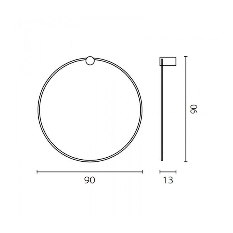 Plafonnier ECHO Koło 90 LED 35W 3000K 