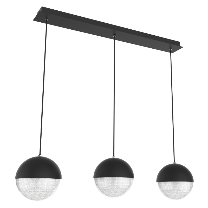 Suspension Design Plafonnier FURNI 3 LED 15W 4000K - noir