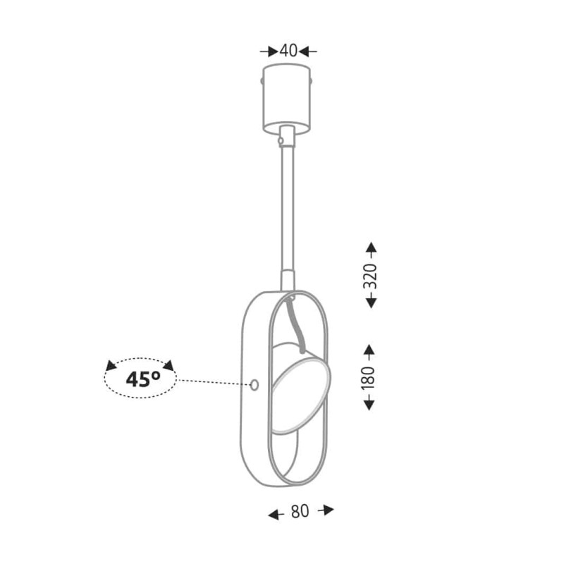 Plafonnier FUROKU 7893 LED 4.5W 3000K - blanc 