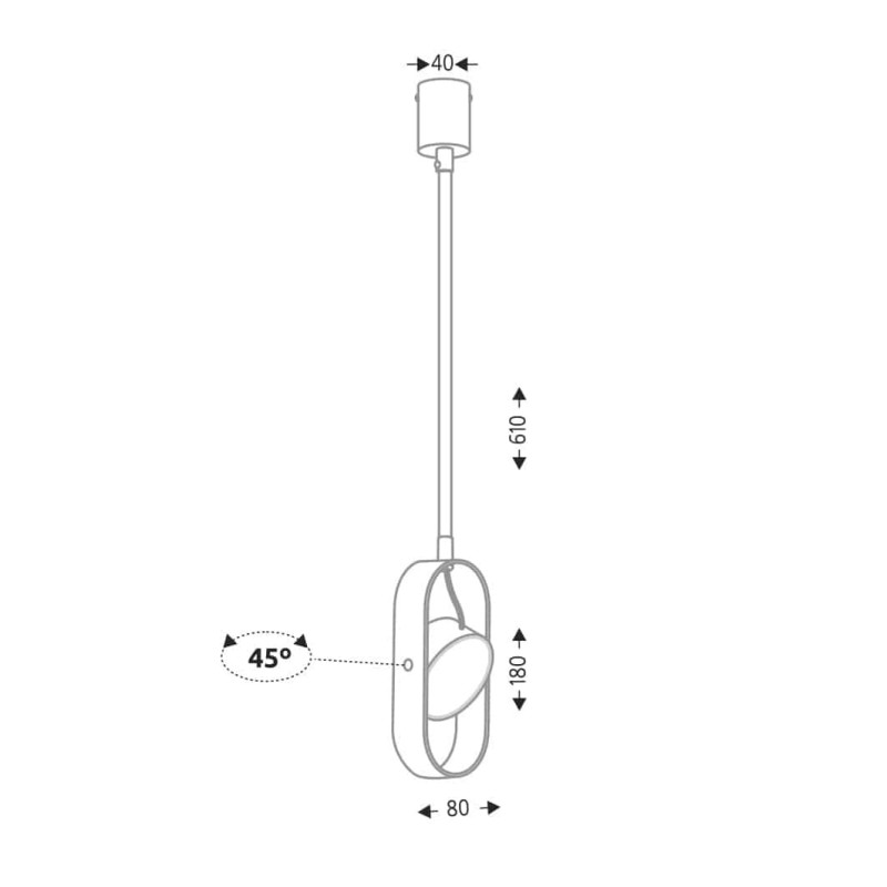 Plafonnier FUROKU LED 4.5W 3000K - noir 