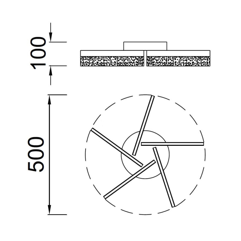 Plafonnier BURBUJA LED 30W 4000K - chrome 