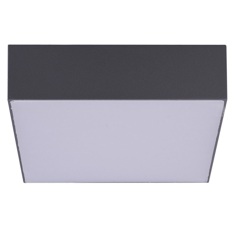 Plafonnier CASPER SQUARE LED 15W 4000K IP54 - gris foncé 