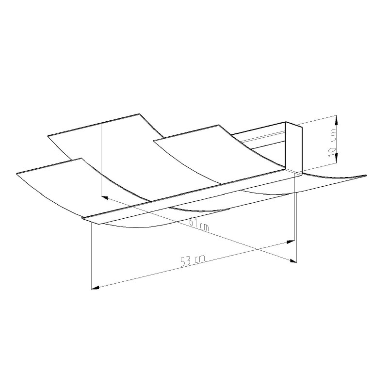 Plafonnier CELIA 3 E27 - chrome / blanc 