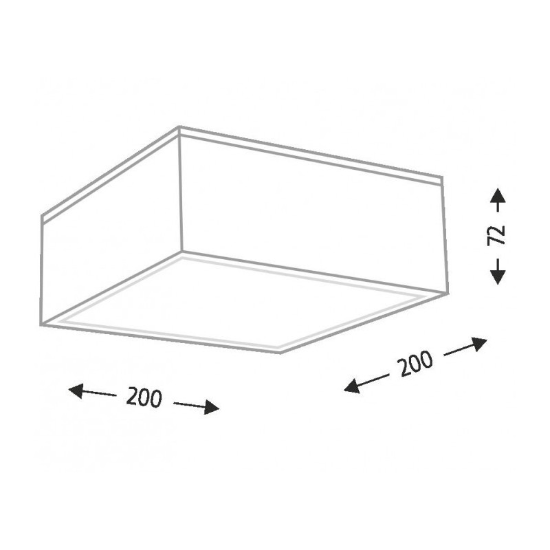 Plafonnier blanc Zama 7051 LED 15W 