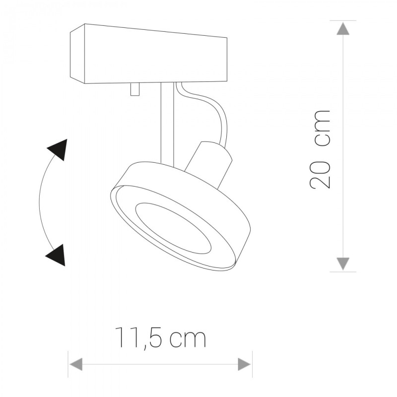 Plafonnier CROSS 1 GU10 - graphite 