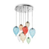 Lampe Suspendue design Plafonnier CLOWN SP8 COLOR G9 chromé, multicolore