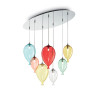 Suspension luminaire design Plafonnier CLOWN SP7 COLOR G9 chromé