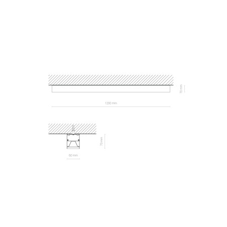 Plafonnier CL OFFICE PRO 120 LED 31W 3000K - blanc 