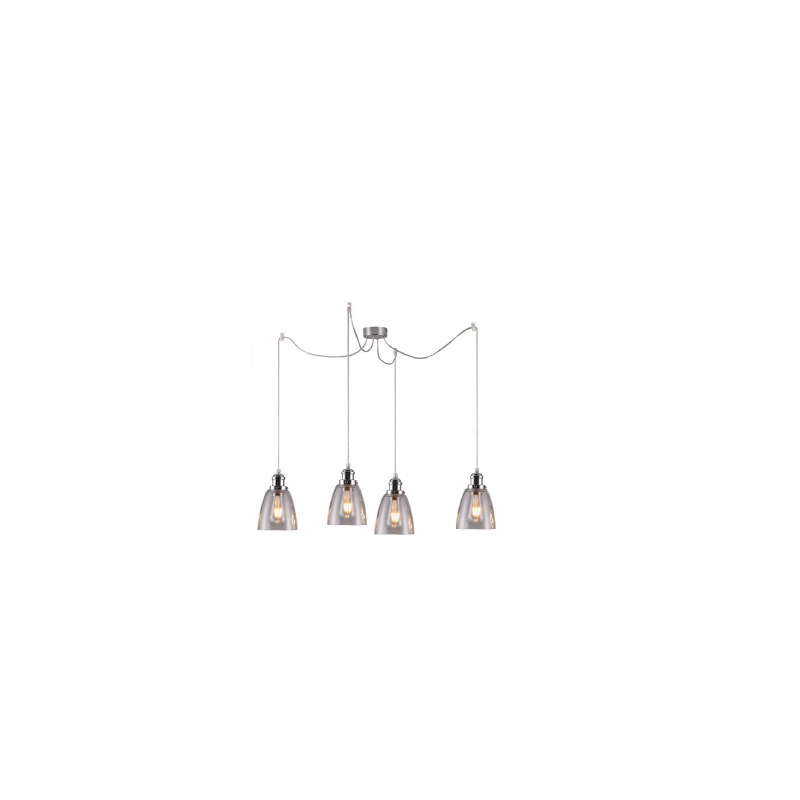 Lampe Suspendue design VOICE 4x E27 - chrome