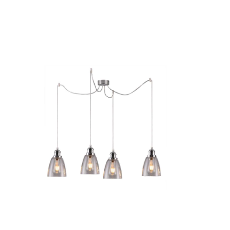 Lampe Suspendue design VOICE 4x E27 - chrome