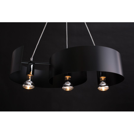 Lampe Suspendue design VIXON 2 NOIR 2xE27 - noir