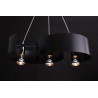 Lampe Suspendue design VIXON 2 NOIR 2xE27 - noir