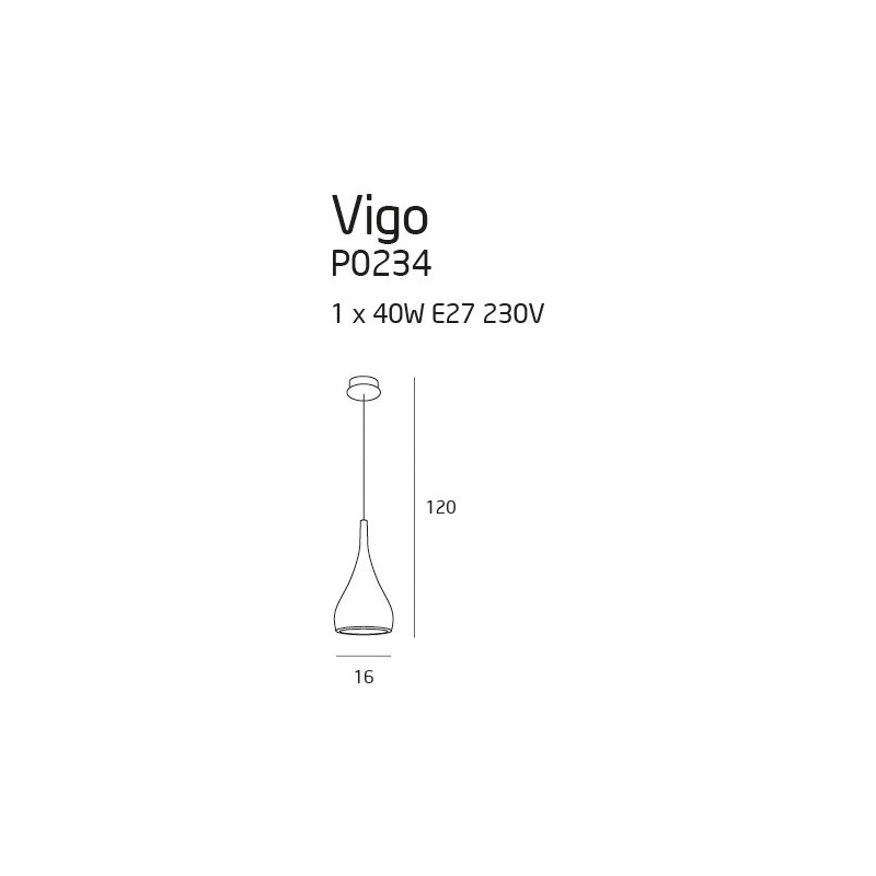 Suspension design VIGO E27 - blanc