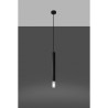 Lampe Suspendue design WEZYR G9 - noir / transparent