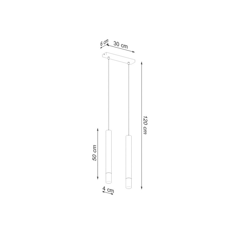 Lampe Suspendue design WEZYR 2xG9 - noir / transparent