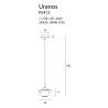 Lampe Design suspendue URANOS LED 5W 3000K - or / blanc