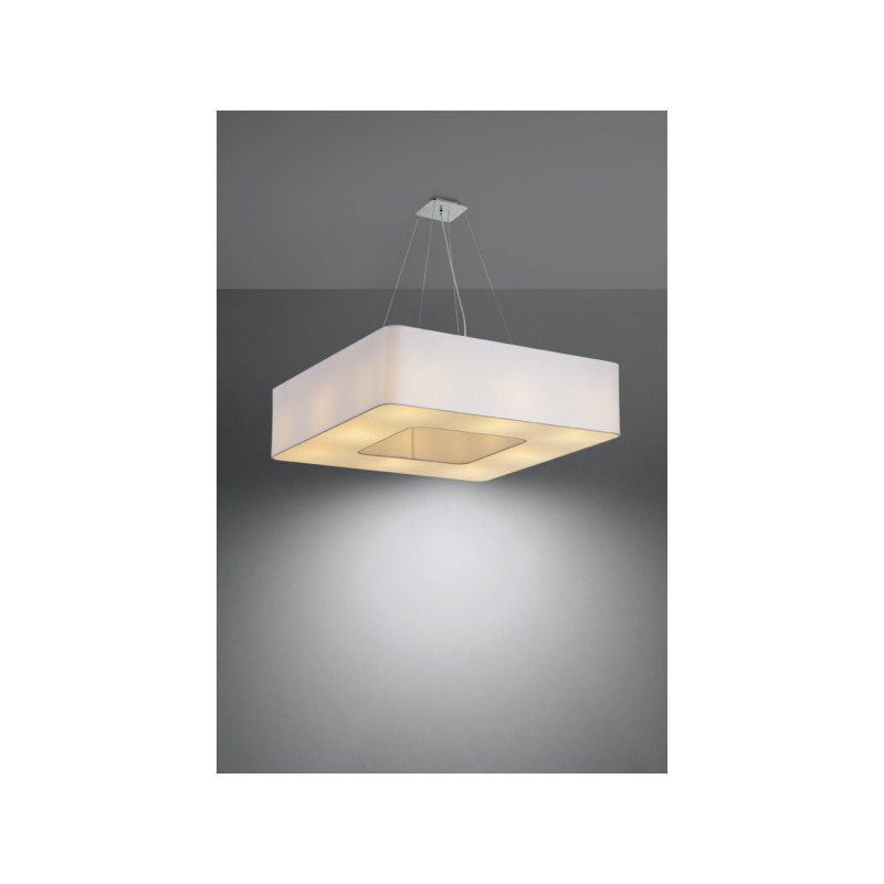 Lampe Suspendue avec abat-jou URANO 80x80 8xE27 - blanc