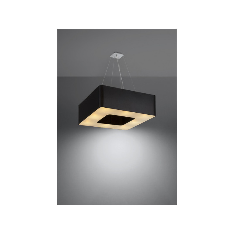 Lampe Suspendue avec abat-jour URANO 60x60 8xE27 - noir