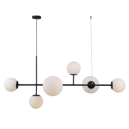 Lampe Suspendue design VAILANTE 2xE27 + 4xE14 - noir / blanc