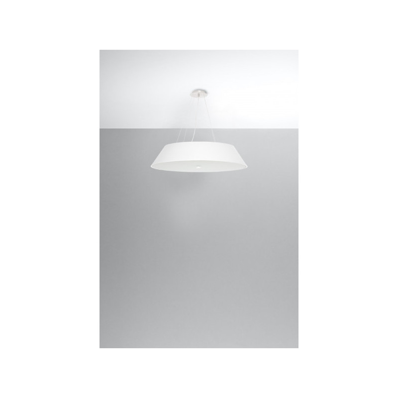 Lampe Suspendue avec abat-jou VEGA 70cm 5xE27 - blanc