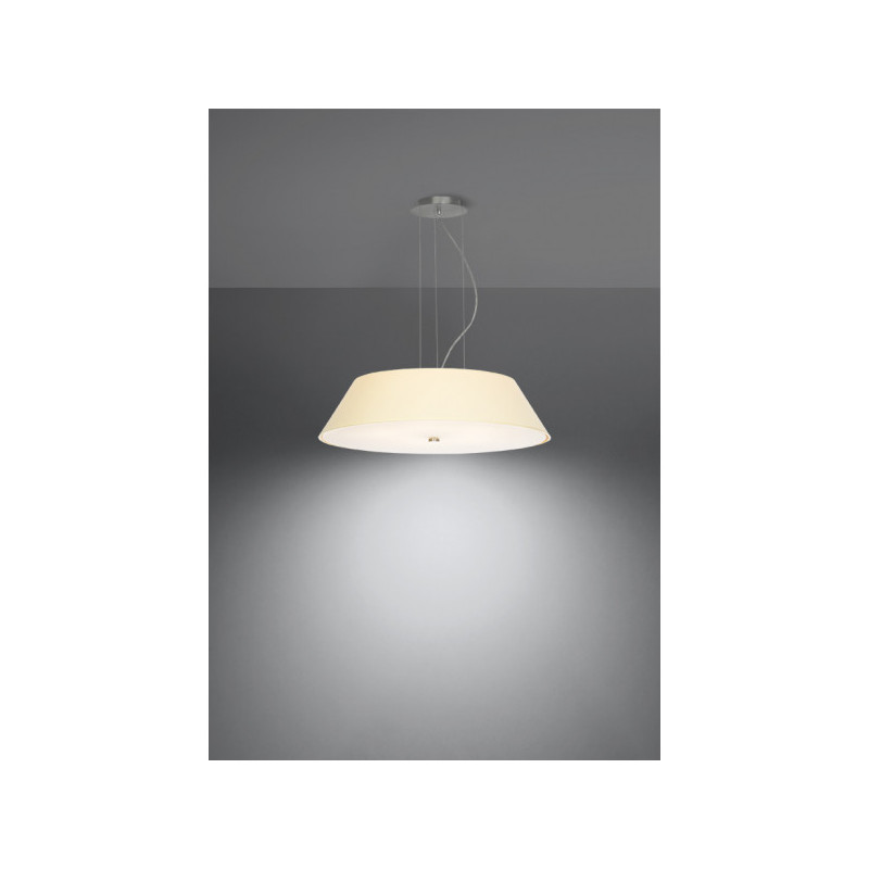 Lampe en suspension abat jour Design VEGA 60cm 5xE27 - blanc