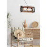 Suspension industrielle Design VARNA 3xE27 - noir / bois