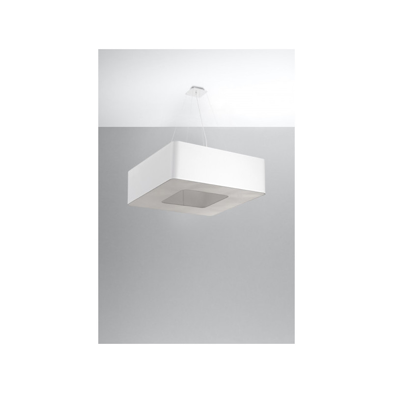 Lampe Suspendue avec abat-jour URANO 60x60 8xE27 - blanc