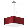 LASTRA W-4 E27 Luminaire suspension bordeaux avec Abat-Jour