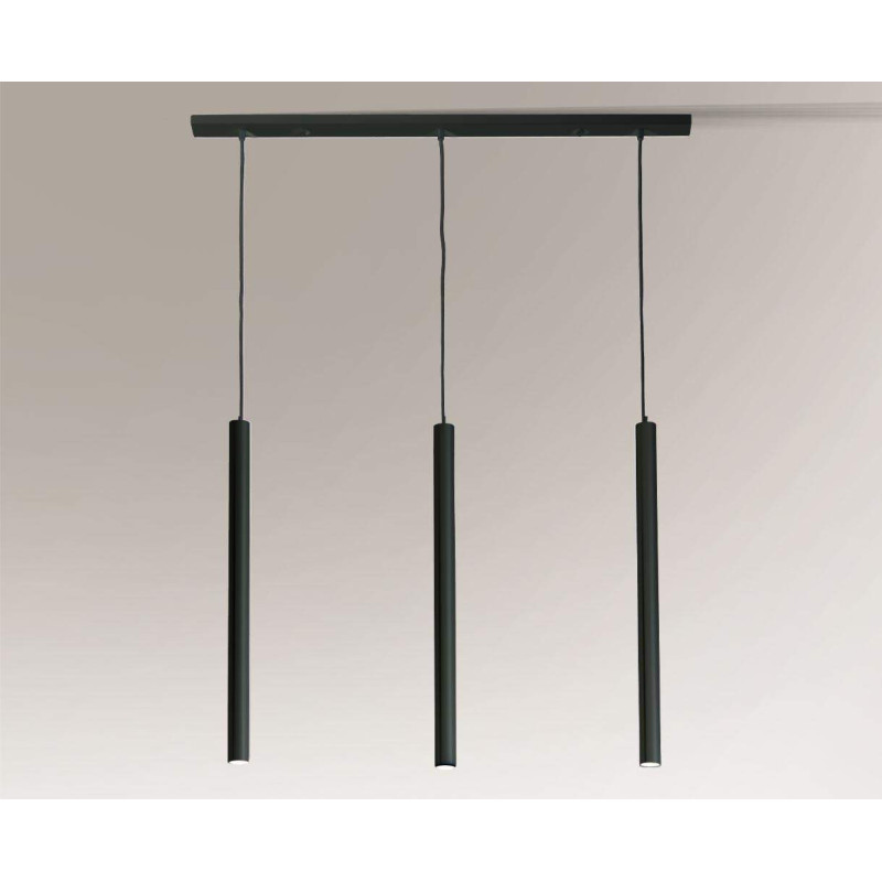 Suspension luminaire design YABU 3xGU10 - noir