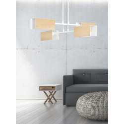 Suspension luminaire design ZAPER 4 BLANC 4xE27 - blanc