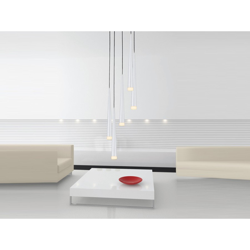 Suspension luminaire design STYLO 5 5xG9 - blanc