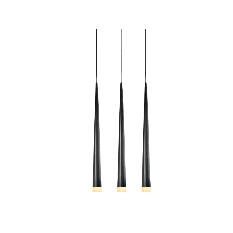 Suspension luminaire design STYLO 3 3xG9 - noir