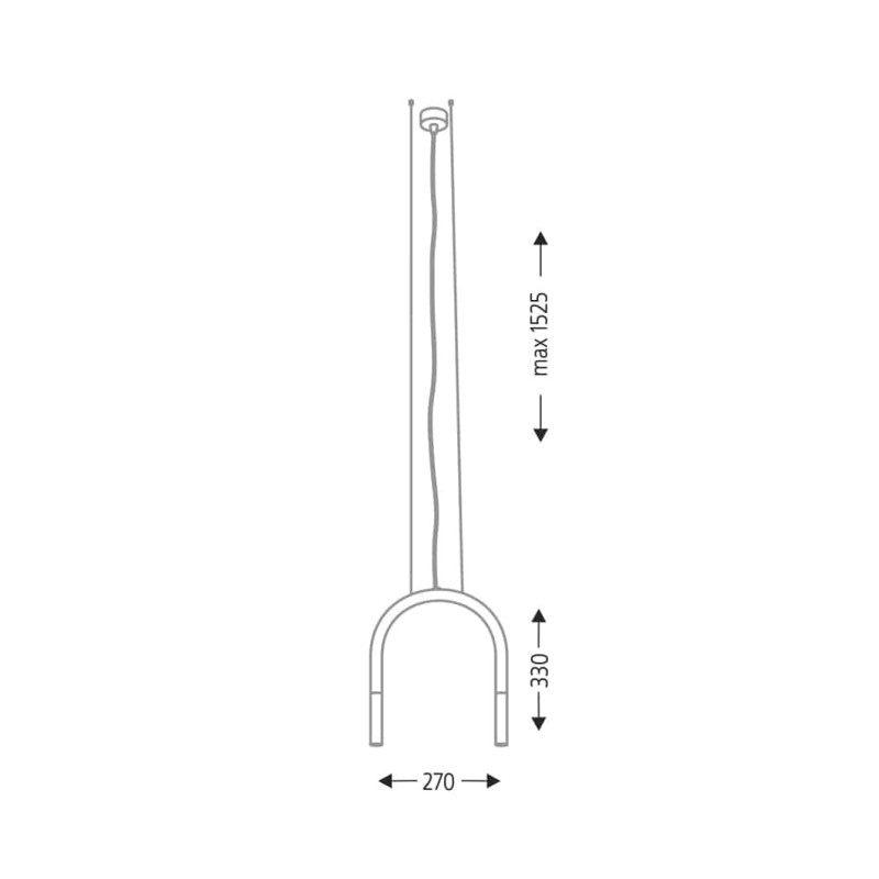 Suspension luminaire design SUKOMO 7858 2xG9 - noir