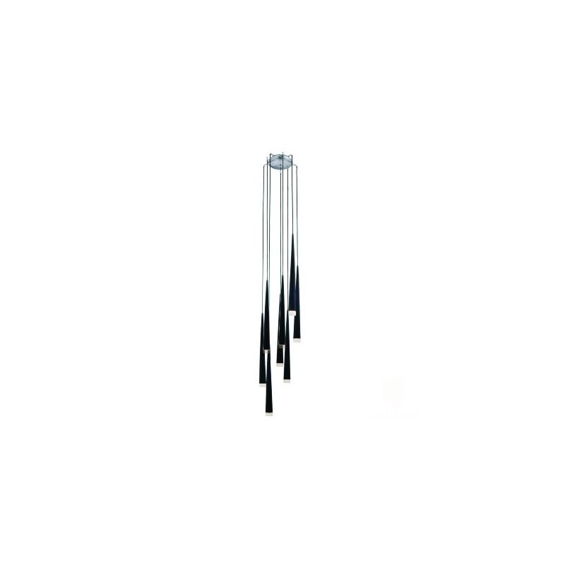 Suspension luminaire design STYLO 8 8xG9 - noir