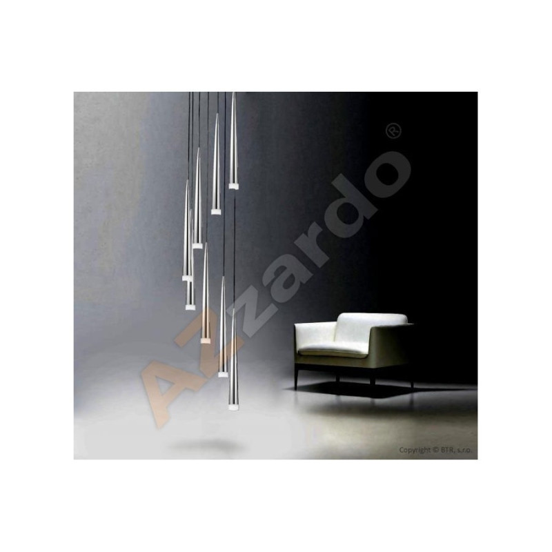 Lampe Suspendue design STYLO 8 8xG9 - chrome