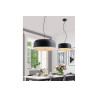 Lampe Suspendue avec abat-jour TARANT Ø35 3xE27 - noir / cristal