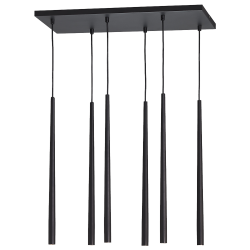 Lampe Suspendue design TABUNG 6P 6xG9 - noir