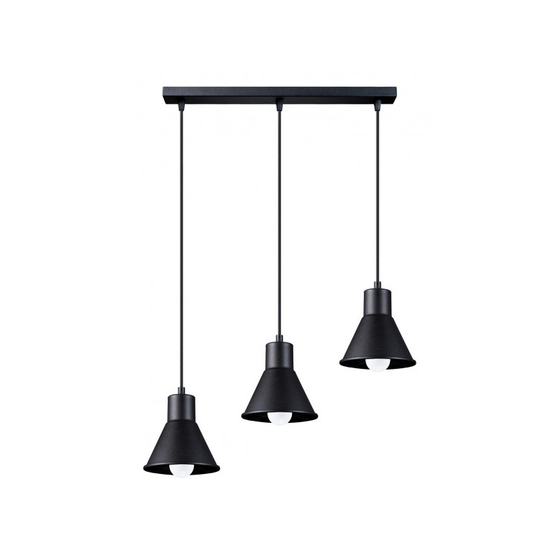 Suspension luminaire TALEJA 3xE27 - noir