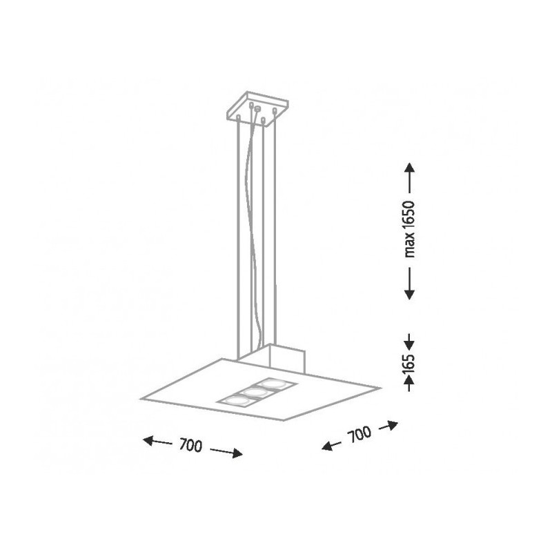 Suspension design TAHARA 7527 3xGU10 - blanc