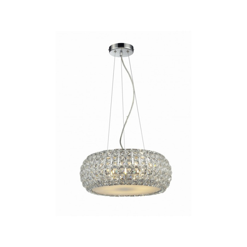 Lampe suspendue SOPHIA E14 5x40W chromé Cristal